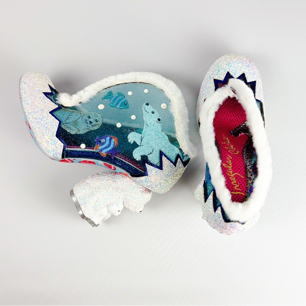 Irregular Choice “Fuzzy McFrosty” Polar Bear Heels – Winter Wonderland Collect - Picture 4 of 8